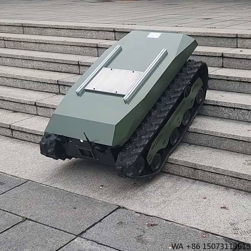 Robot Chassis - Raupen-Dumper-Truck-Chassis mit Treppensteigfähigkeit, Kettenroboter-Plattform für Brandbekämpfung