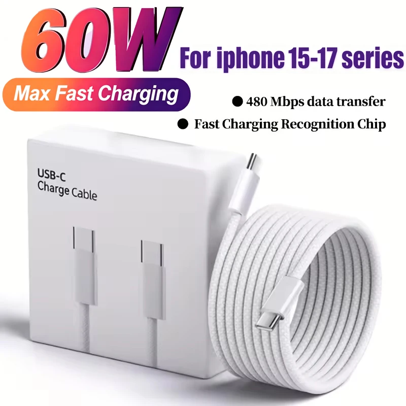 Ros Robot - PD 60W USB-C auf USB-C Schnellladekabel