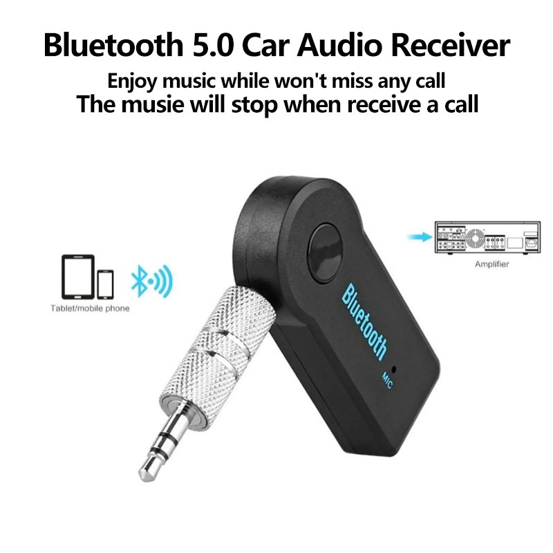 Robot Bluetooth Car - 2-in-1 Bluetooth 5.0 Kabelloser Empfänger-Sender-Adapter 3,5-mm-AUX-Buchse