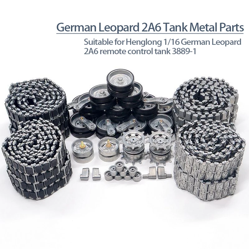 Tracked Robot Chassis - Henglong 3889 Leopard 2A6 Tankzubehör, Schneeaufhängung,
