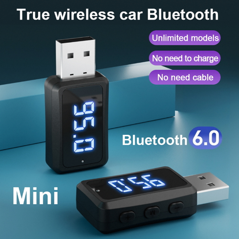 Robot Bluetooth Car - Auto-Bluetooth 6.0 Mini-USB-Sender-Empfänger mit LED-Anzeige, Freisprechfunktion,