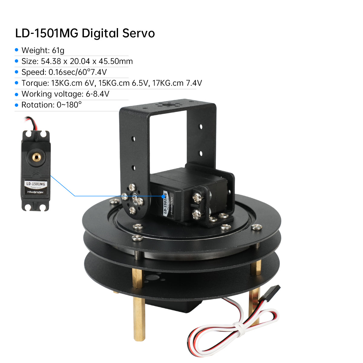 Hiwonder Unmontiertes 2-DURF-P – Servo Bracket Bewertung und Preis