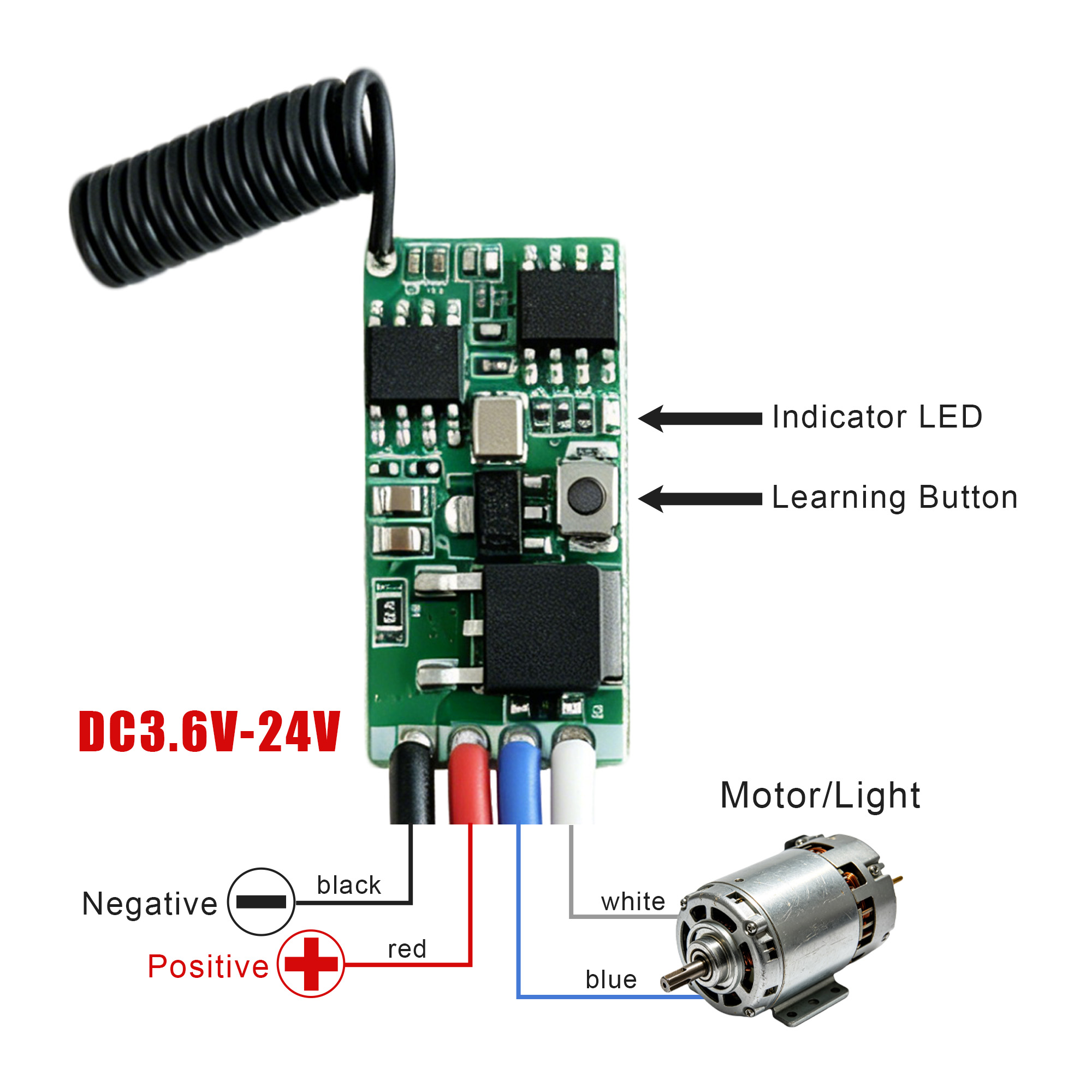 DC 3,7V-24V 433MHz Mini Drahtl – Motor Driver Module Bewertung und Preis