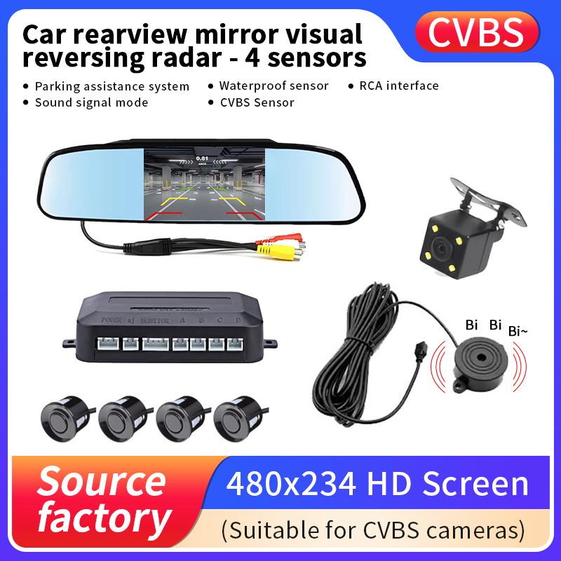 4,3 Zoll Auto-Rückspiegel mit  – Infrared Obstacle Sensor Bewertung und Preis