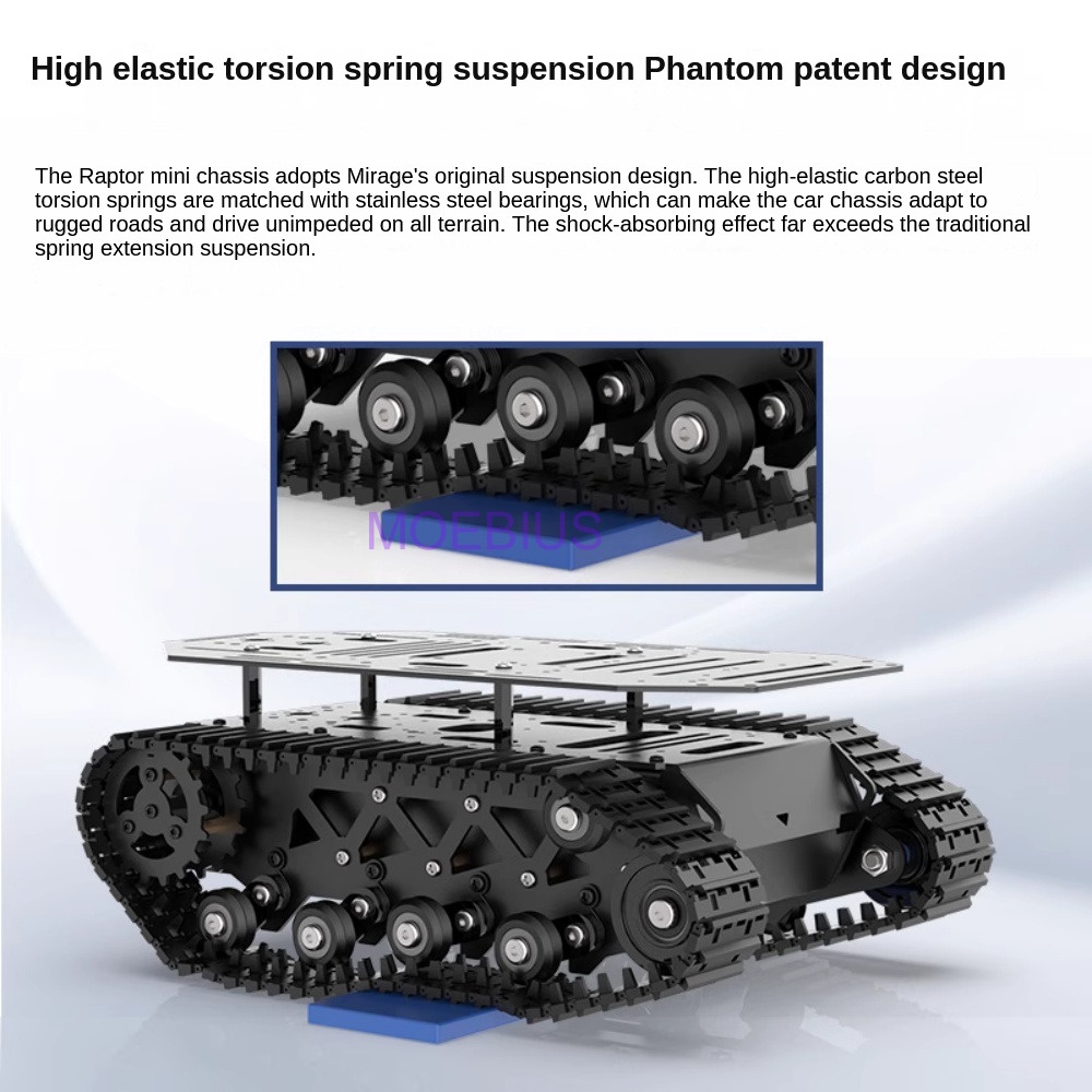 10kg Nutzlast Metall Stoßdämpf – Tracked Robot Chassis Bewertung und Preis